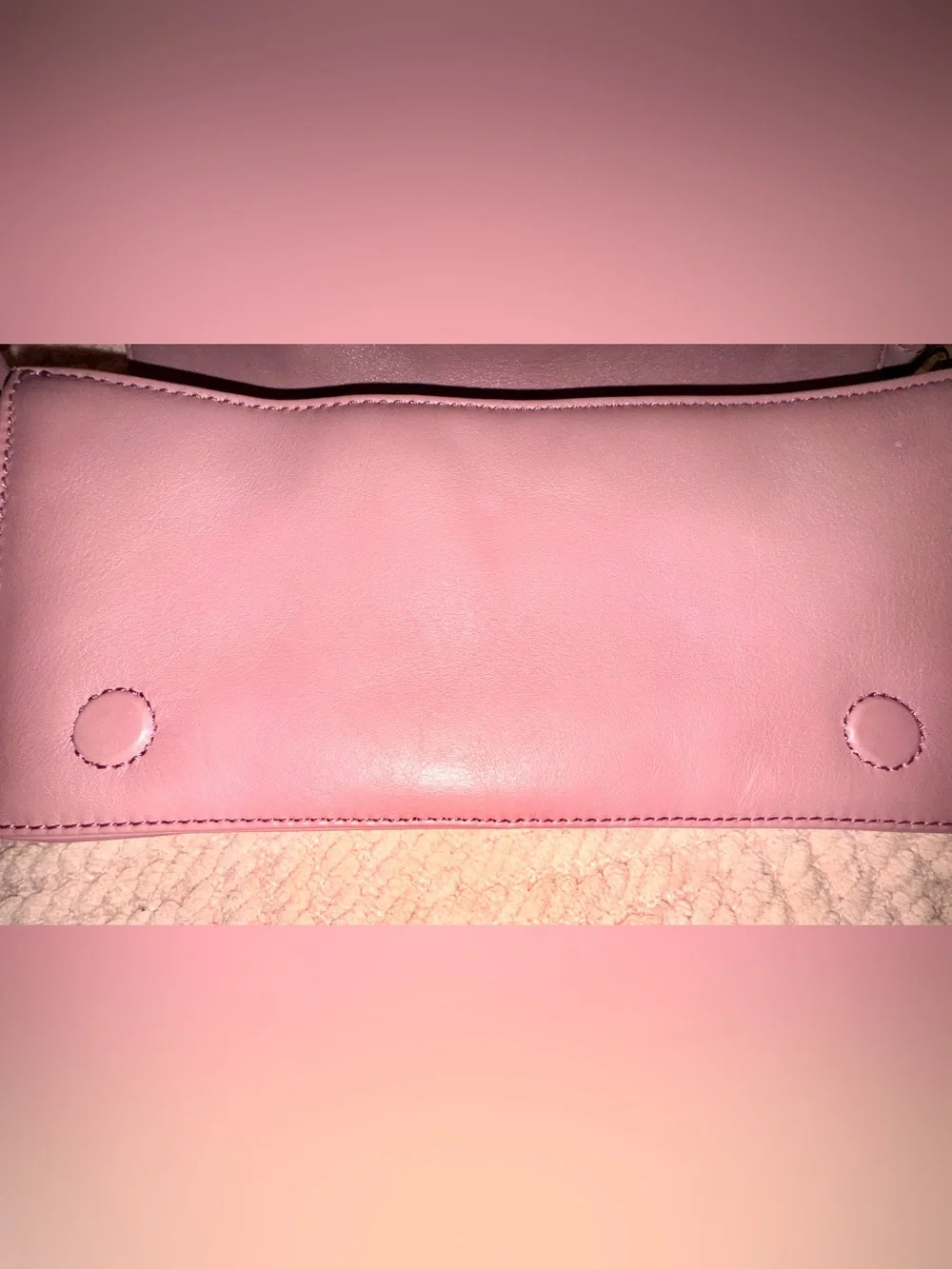 Cole Haan Vintage Mauve Pink Leather Double Pocket Shoulder Bag EUC